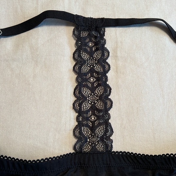 Victoria's Secret Dream Angels Lace Racerback Unlined Demi Bra in Black 38D - Picture 3 of 7